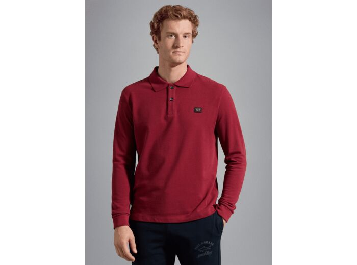 Polo manches longues Paul & Shark bordeaux