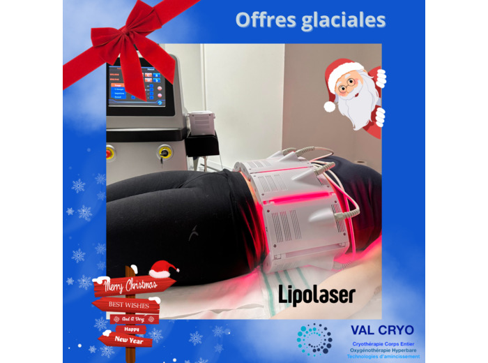 2 cures de lipolaser - 1 zone - OFFRE SPÉCIALE NOËL - Val Cryo