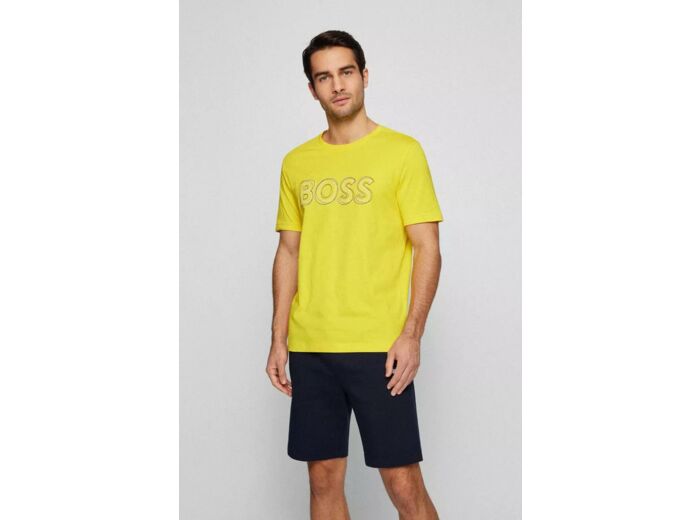 T-Shirt BOSS jaune en coton