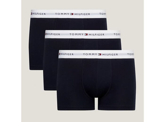 Lot de 3 boxers Tommy Hilfiger noirs en coton bio