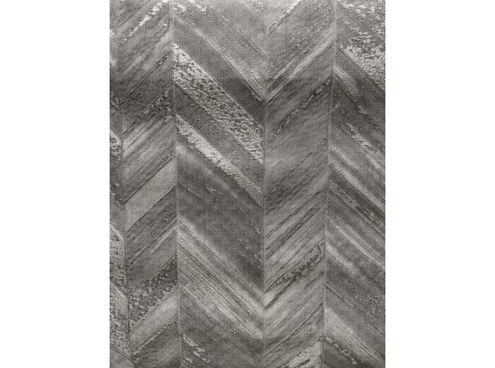 Papier Peint chevron Gris alu