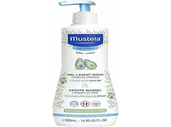 Gel lavant doux corps et cheveux, à l'avocat, 500ml, MUSTELA