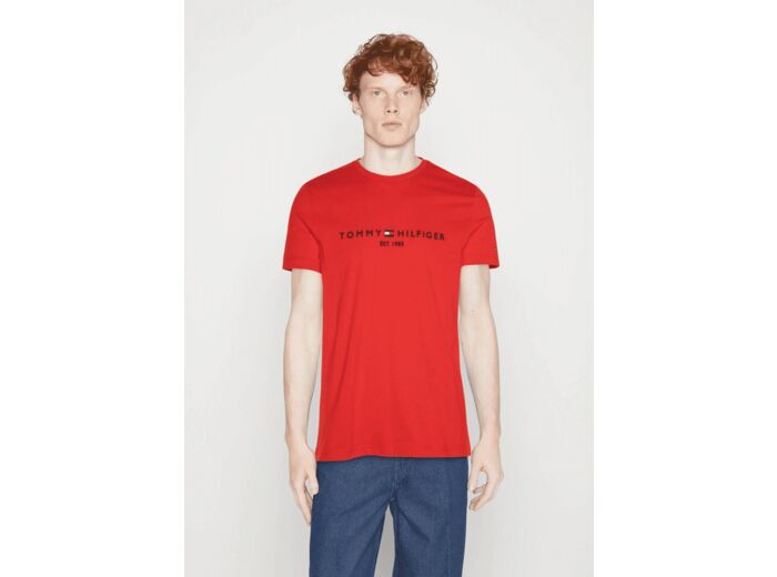 T-Shirt Tommy Hilfiger rouge en coton bio