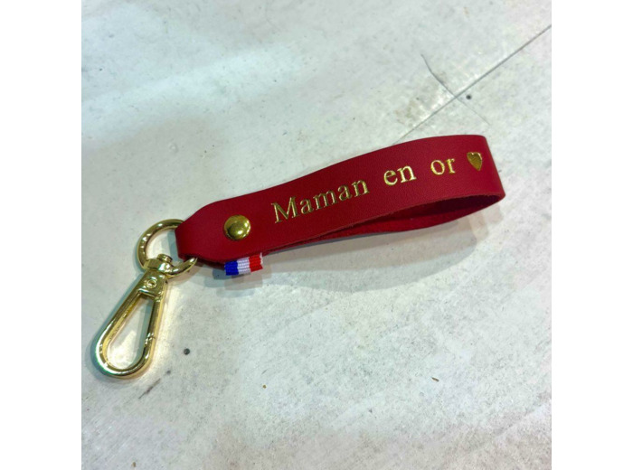 PORTE CLES MAMAN EN OR