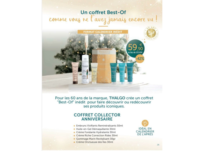 Coffret collector produits iconique Thalgo-Algue Marine.