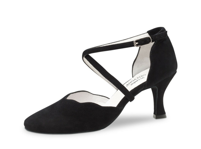 Odile 672-60 - Chaussures de danse daim noir pour femme - Anna Kern