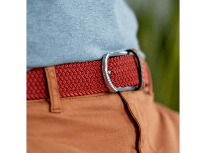 Ceinture tressée bicolore Billybelt rouge