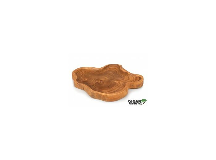 ASSIETTE BOIS TECK NATUREL 37 X 35 X 3 CM