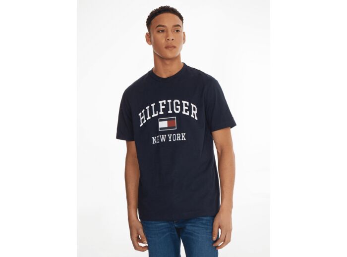 T-Shirt Tommy Hilfiger marine en coton bio