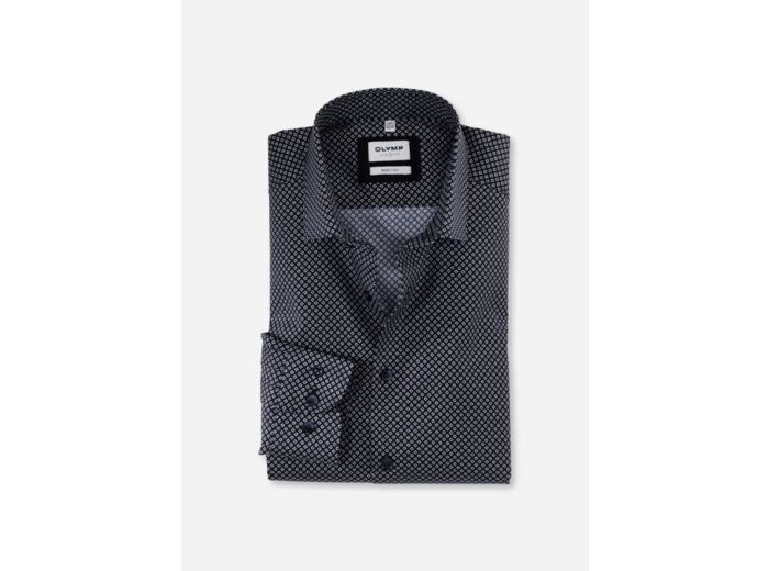 Chemise à motifs OLYMP marine