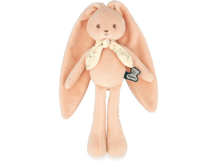 Lapinoo - Pantin Lapin Pêche - Petite Peluche Bébé en Velours Côtelé