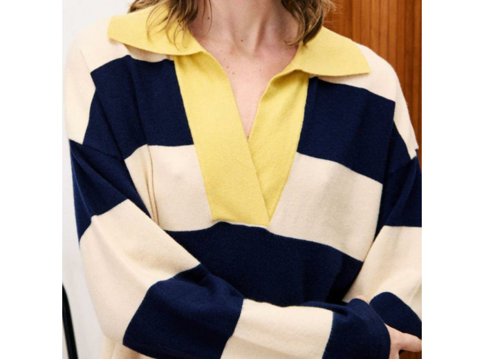 PULL COLCHIQUE BLEU MARINE - FRNCH