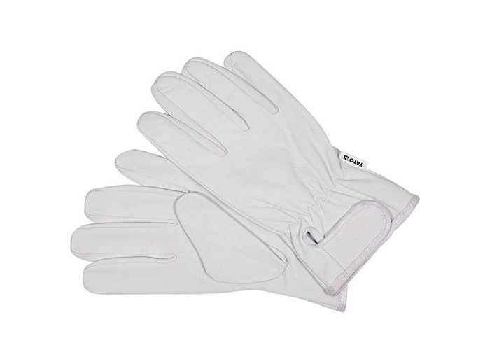 Gants de protection en cuir blanc taille 10