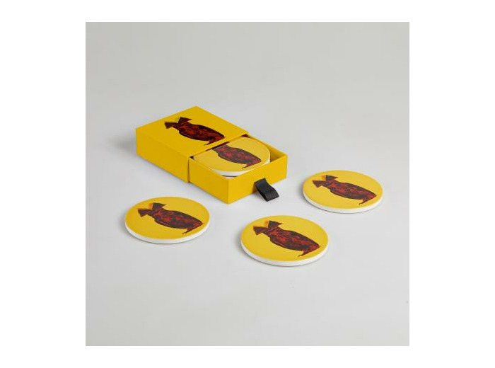 Set de 4 dessous-de-verre en céramique Hibook