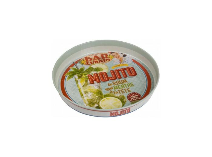 Plateau Rond "Bar Cubain Mojito" Native