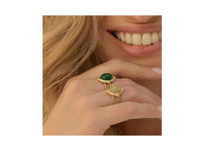 Bague Galinatine Agathe verte foncée