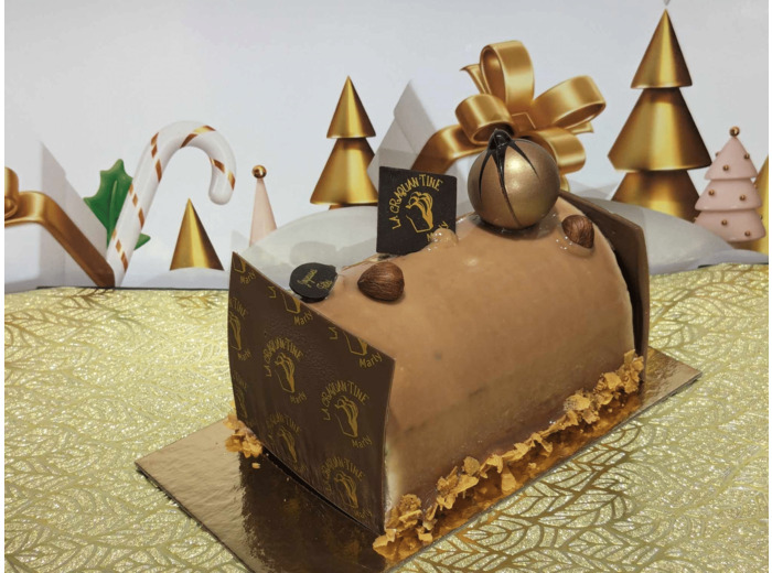 Bûche de Noël Craquan'tine 4 ou 6 personnes