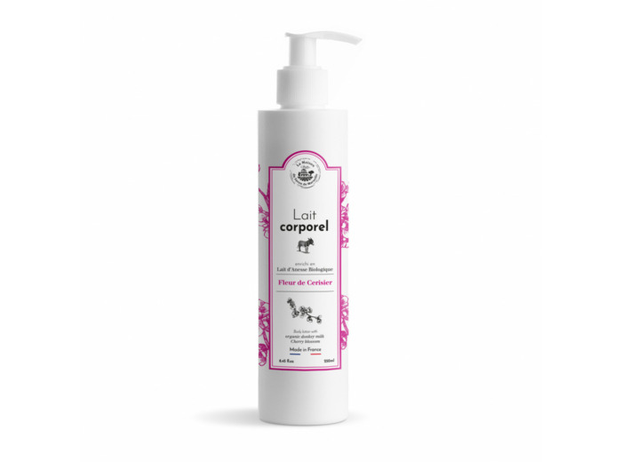 Lait corporel lait d'ânesse bio parfumé à la fleur de cerisier 250ml