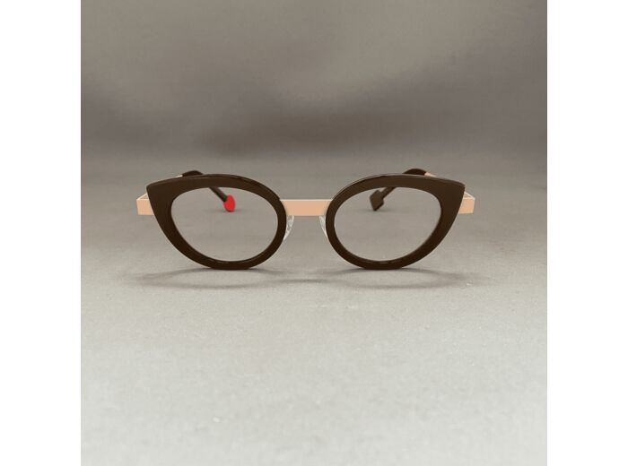 Lunettes de Vue Be String de la Marque Sabine Be Coloris Taupe / Rose