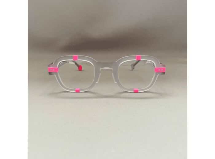 Lunettes de Vue Be Arty de la Marque Sabine Be Coloris Gris / Rose Fluo