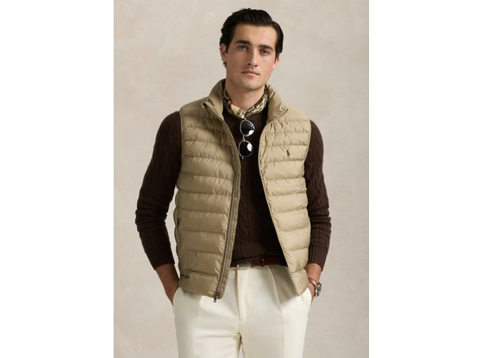 Doudoune sans manche Ralph Lauren beige