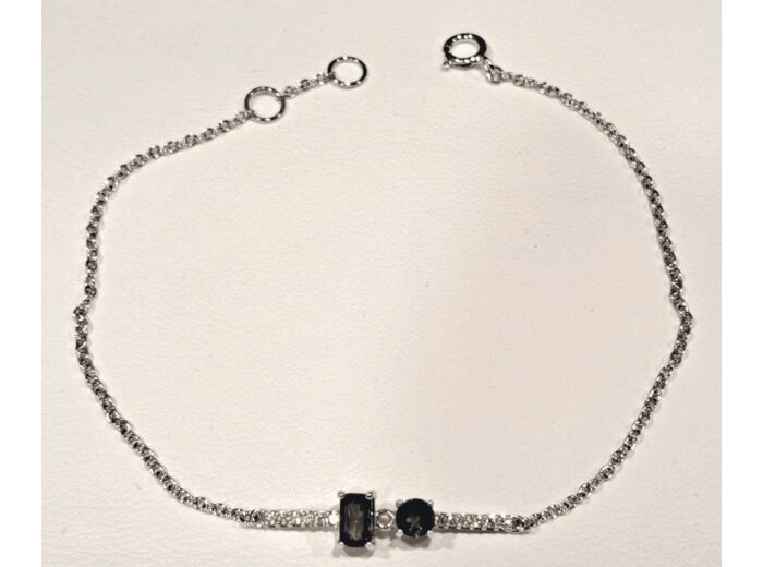 Bracelet Or, Diamant et Saphirs