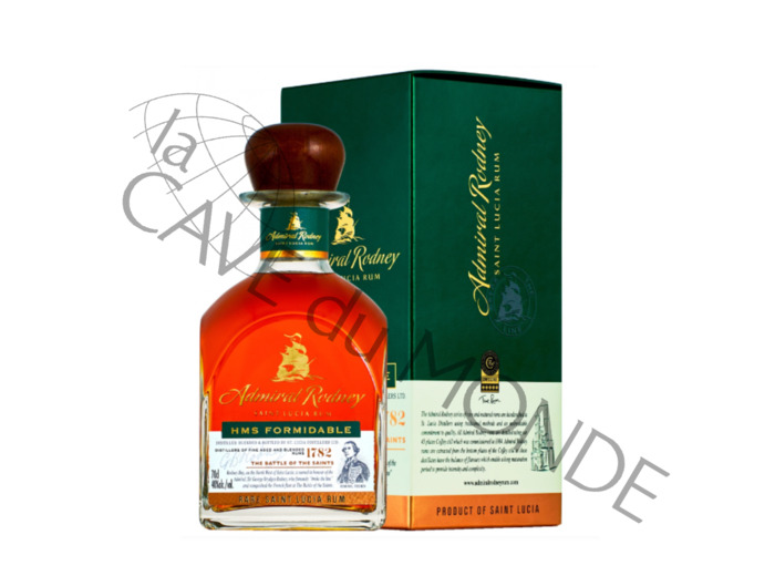 Rhum Admiral Rodney Sainte Lucie "Formidable" 9/12 ans 40° 70 Cl