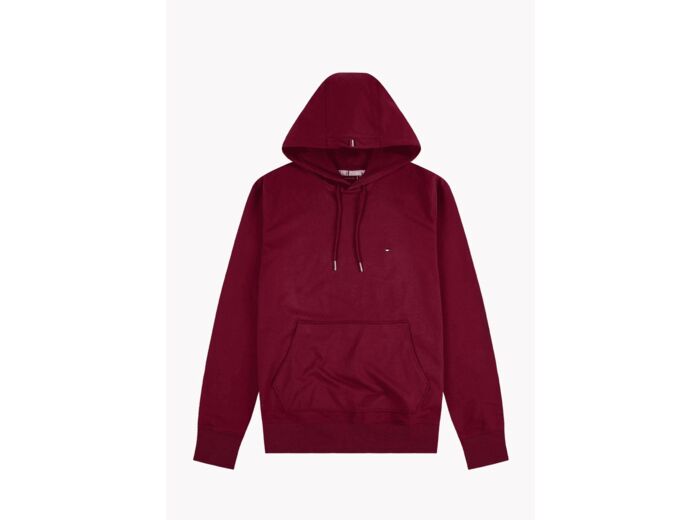 Sweat à capuche Tommy Hilfiger rouge en coton bio stretch