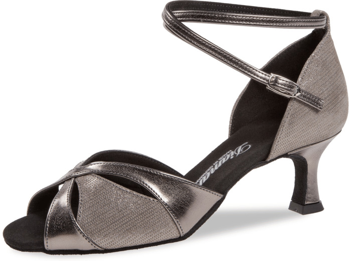 141-077-466 - Chaussures de danse en cuir nubuck et verni bronze avec talons de 5cm - Diamant