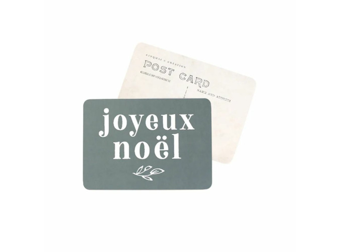 CARTE POSTALE JOYEUX NOEL / ADELE / BLEU MYSTERIEUX