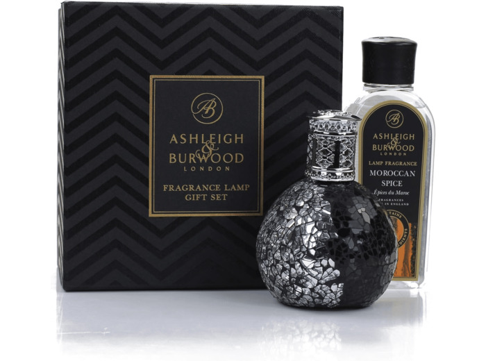 Coffret Lamp Fragrance noire et blanche avec senteur épice du maroc
