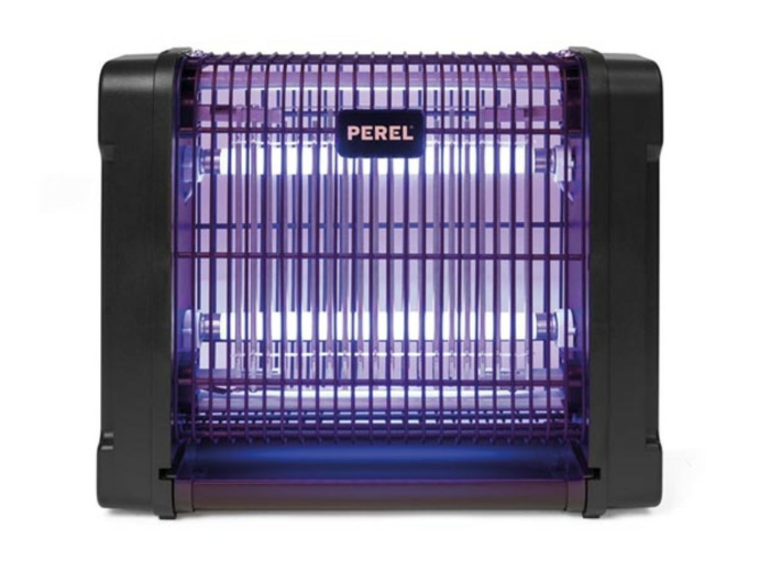 Destructeur d'insectes, électrique, grille 2800 V, bac collecteur amovible, 30 m², noir