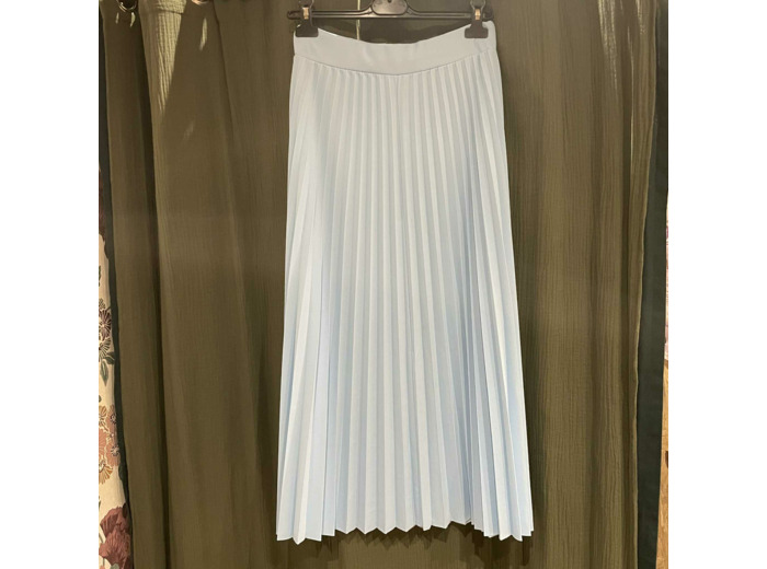 Jupe longue plissée Bleu Ciel