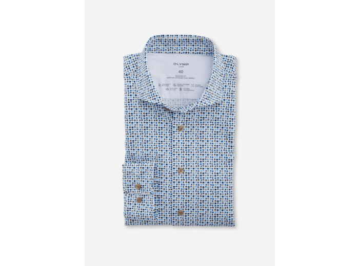 Chemise à motifs OLYMP bleue