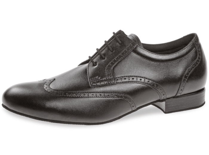 099-025-028 - Chaussures de danse en cuir noir avec motif talons 2cm - Diamant