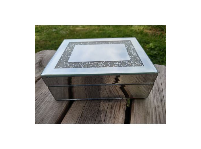 Coffre à bijoux miroir mini strass - Zen Deco