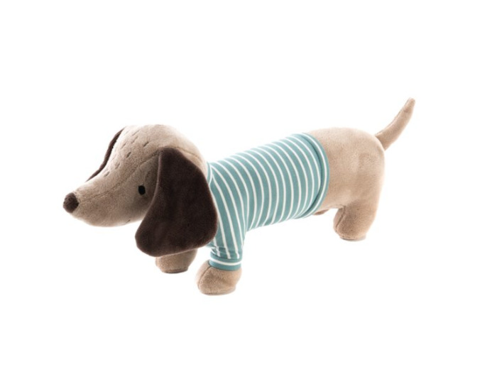 Chien teckel en peluche