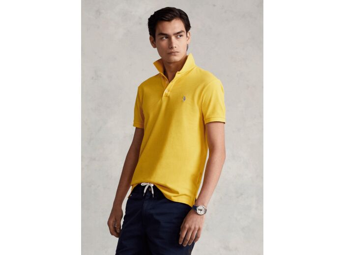 Polo Ralph Lauren cintré jaune en coton stretch