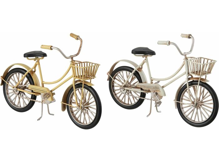 J-Line Velo Femme Panier Metal Beige ou Jaune