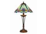 Lampe Tiffany Iris Art Nouveau - H 60 cm - De Ryck