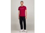 T-Shirt Tommy Hilfiger ajusté bordeaux coton bio