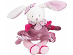 Doudou et Compagnie - Hochet - Cerise le Lapin - Rose - Grelot - Boîte Idée Cadeau de Naissance Fille - Garantie Perdu - DC2700 Hochet Lapin Cerise