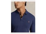 Polo manches longues Ralph Lauren ajusté marine