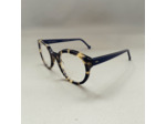 Lunettes de Vue Femme Nathalie Blanc Couleur Ecaille Bleu Modèle Helene