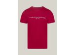 T-Shirt Tommy Hilfiger ajusté bordeaux coton bio