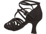 108-060-040 - Chaussures danses latines en simili nubuck noir, talons 6,5cm - Diamant