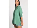 CHEMISE OVERSIZED EFFET SOIE LILOU EMERAUDE