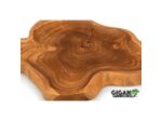 ASSIETTE BOIS TECK NATUREL 37 X 35 X 3 CM