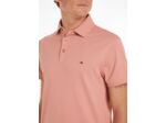 Polo Tommy Hilfiger ajusté rose en coton bio