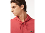 Sweat zippé à capuche Lacoste rouge